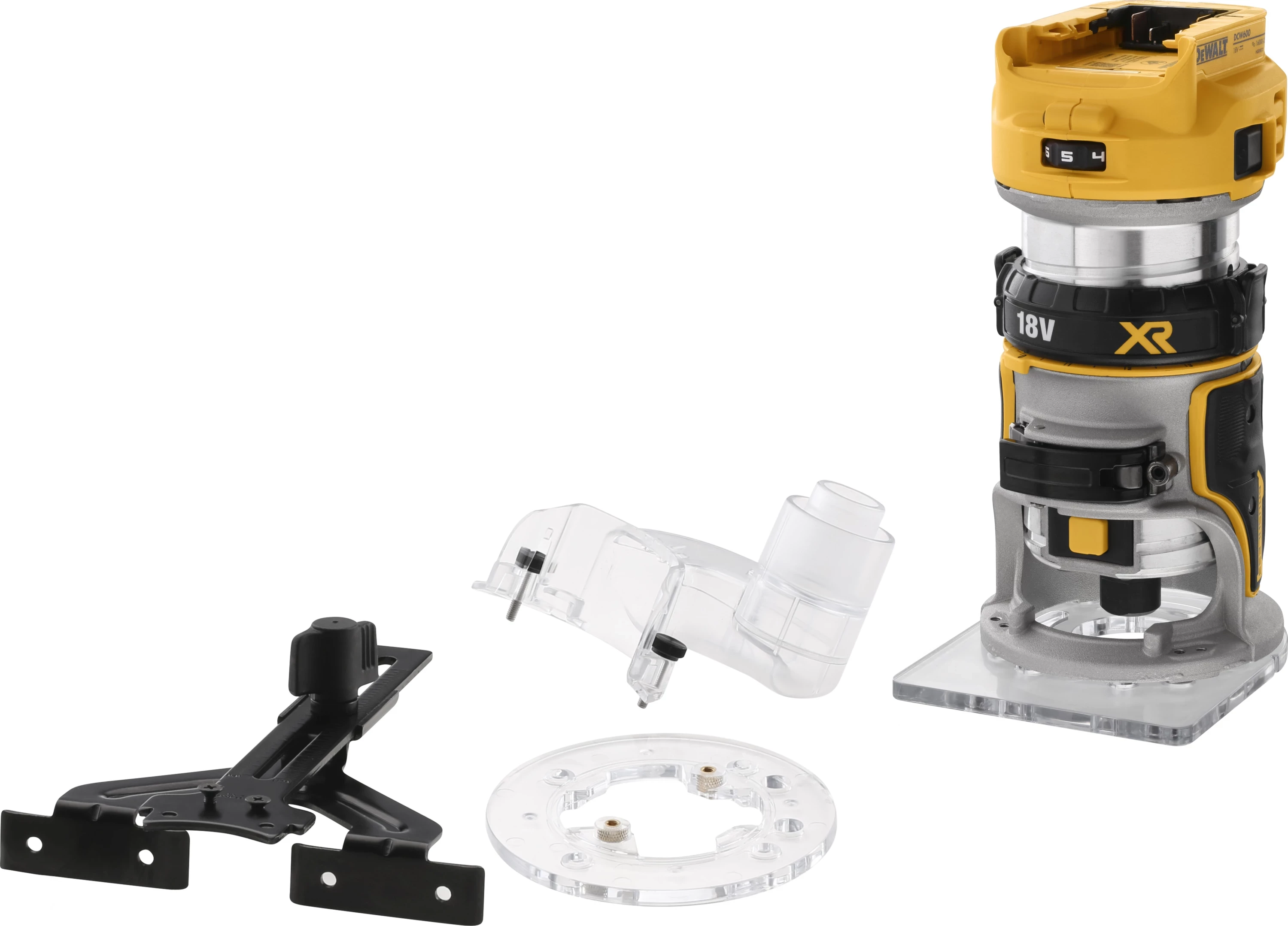 Rezkar aku Dewalt DCW600N 18V XR BL, kolletë 8 mm, verdhë/zezë