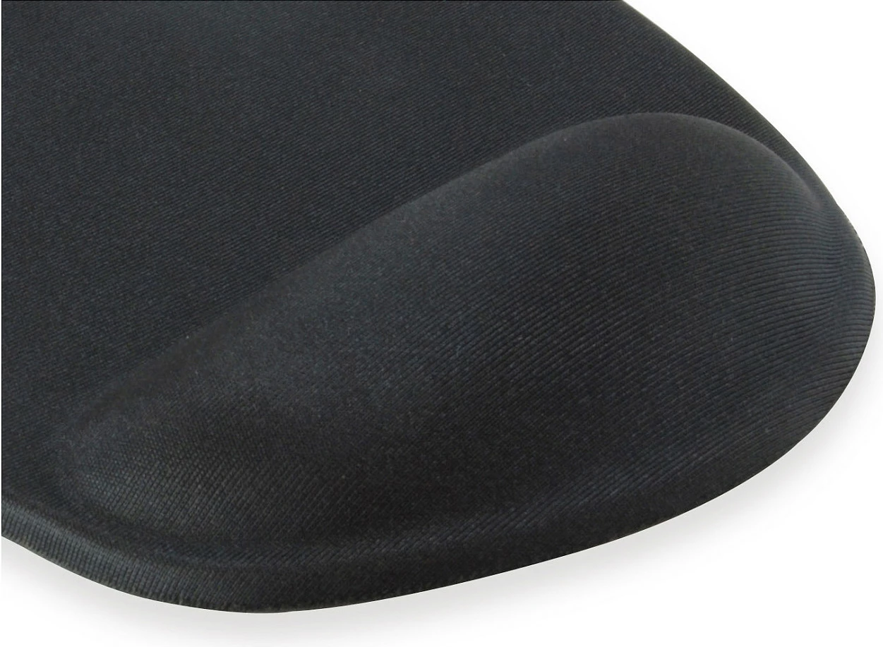 Mauspad Equip Gel, i zi, me mbështetje për dorë, material gel, bazë që nuk rrëshqet