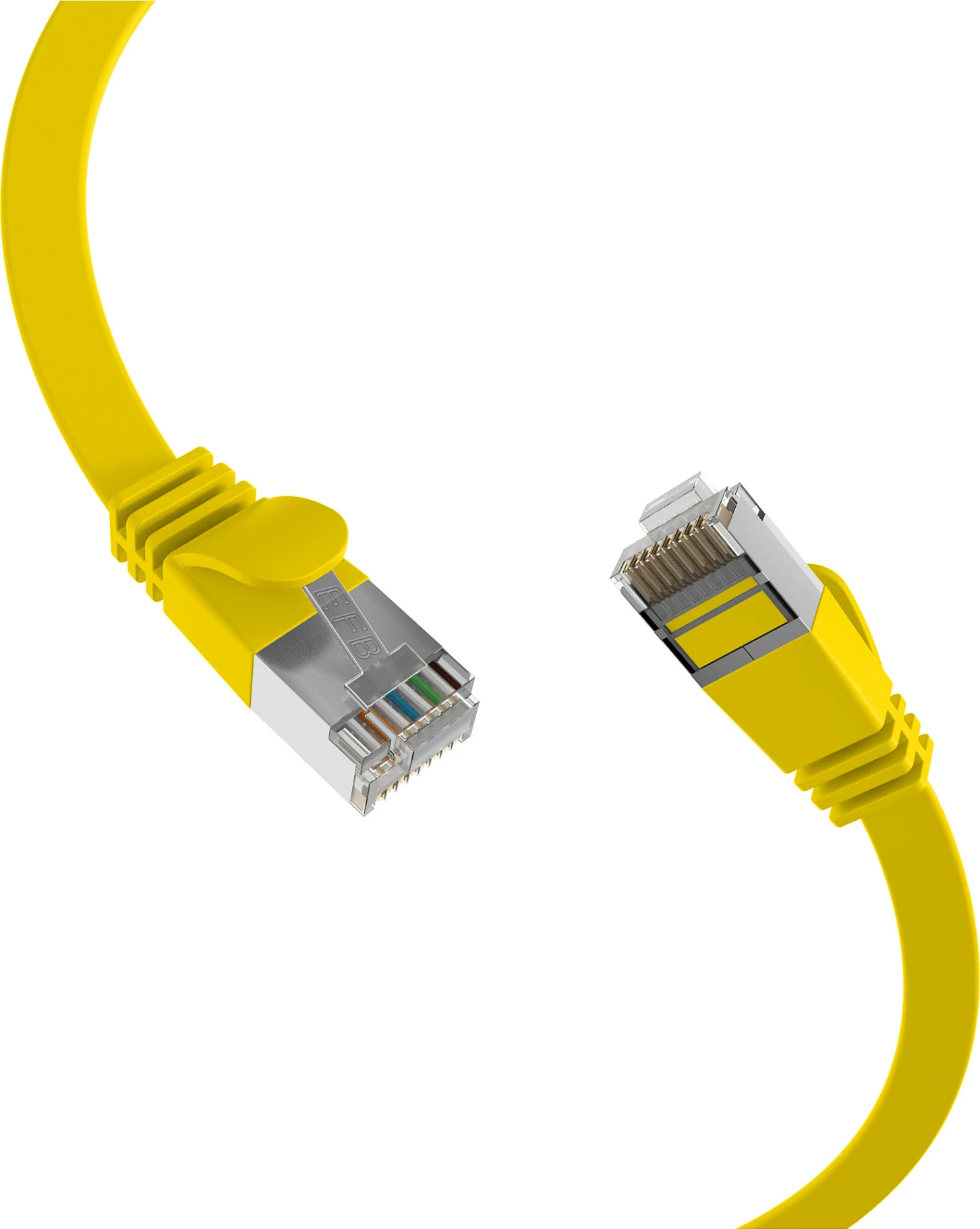 Kabllo rrjeti EFB Elektronik K5545GE, Cat6a, RJ45-RJ45, 0.15m, 10Gbps, PoE+, e verdhë