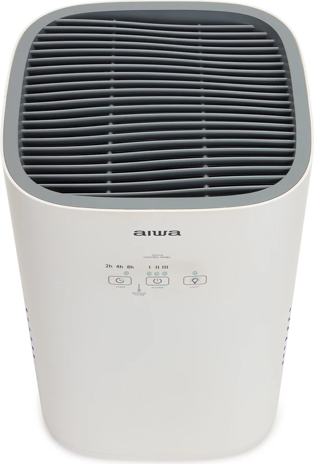Pastrues ajri AIWA PA-100, HEPA H13 + jonizues, CADR 140 m³/h, për dhomë 16.8 m², 30 W, i bardhë