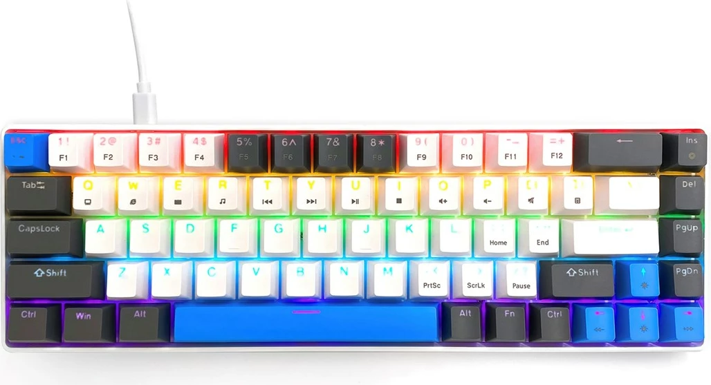 Tastierë mekanike Media tech RED CORE MX60 MT1259, 60%, me ndriçim shumëngjyrësh