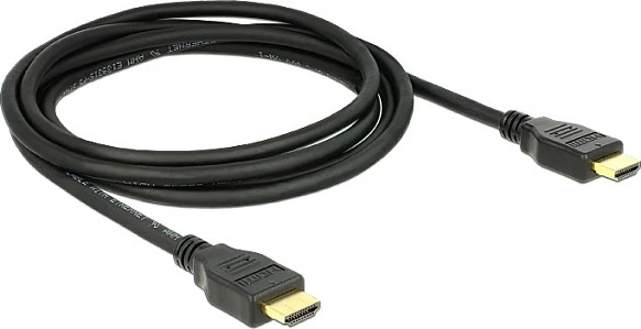 Kabllo HDMI DeLOCK 84713, 1 m, High Speed me Ethernet, 4K 60Hz, e zezë