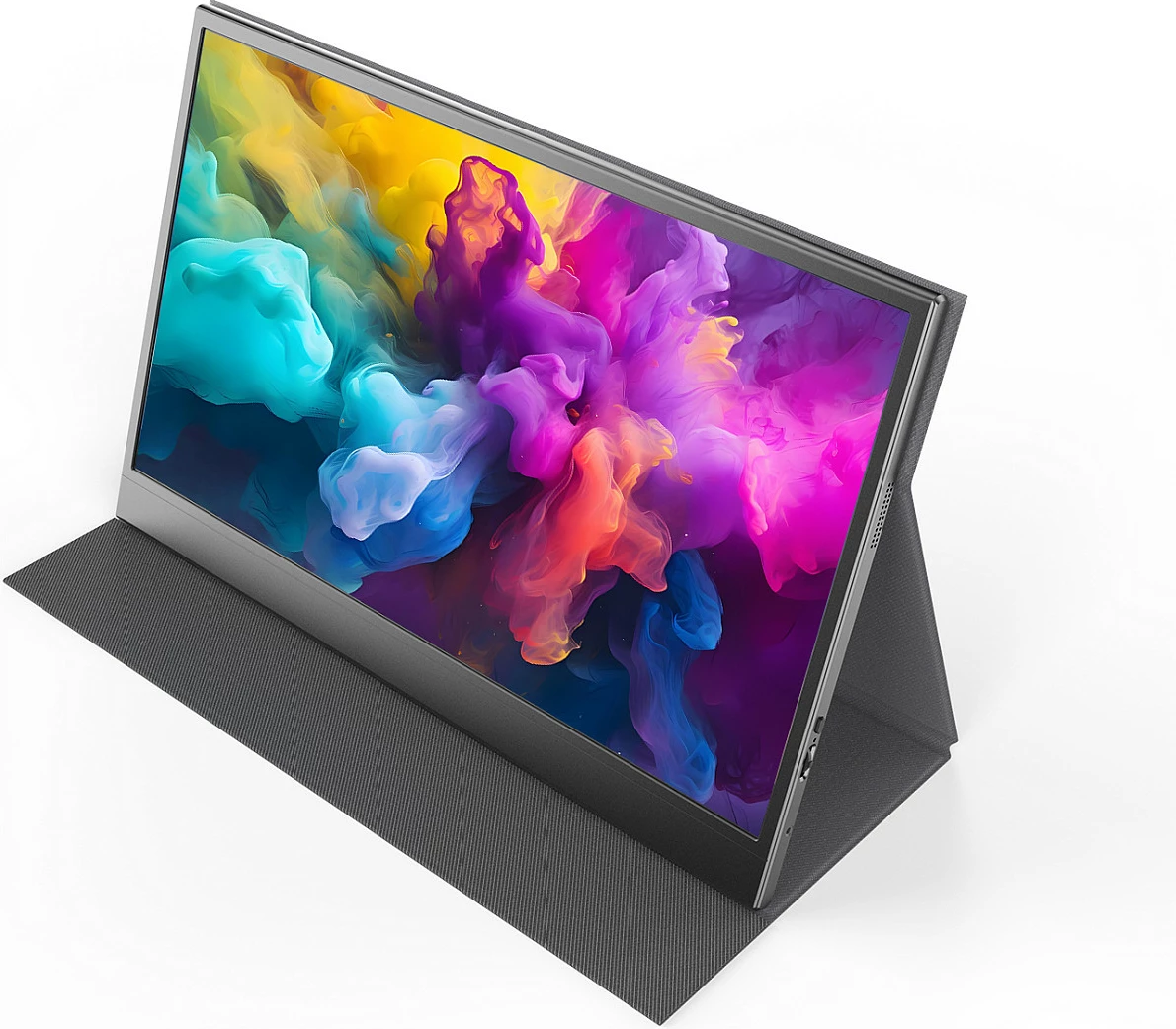 Monitor portativ Denver PMO-15604, 15.6", Full HD IPS, HDR, VESA, altoparlantë, gri e errët