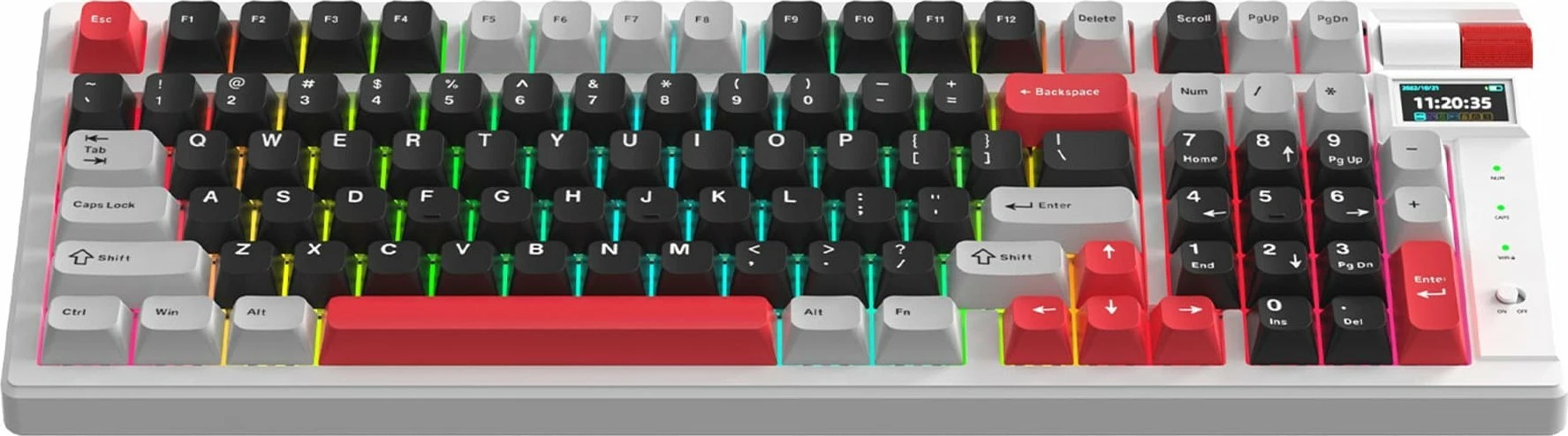 Tastierë gaming mekanike Marvo Monka Storm KG991W 75% Tri-Mode RGB, gri