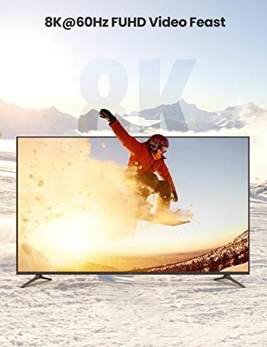 Kabllo HDMI Ugreen 80602, 3 m, HDMI 2.1 8K/60Hz 48Gbps, e zezë