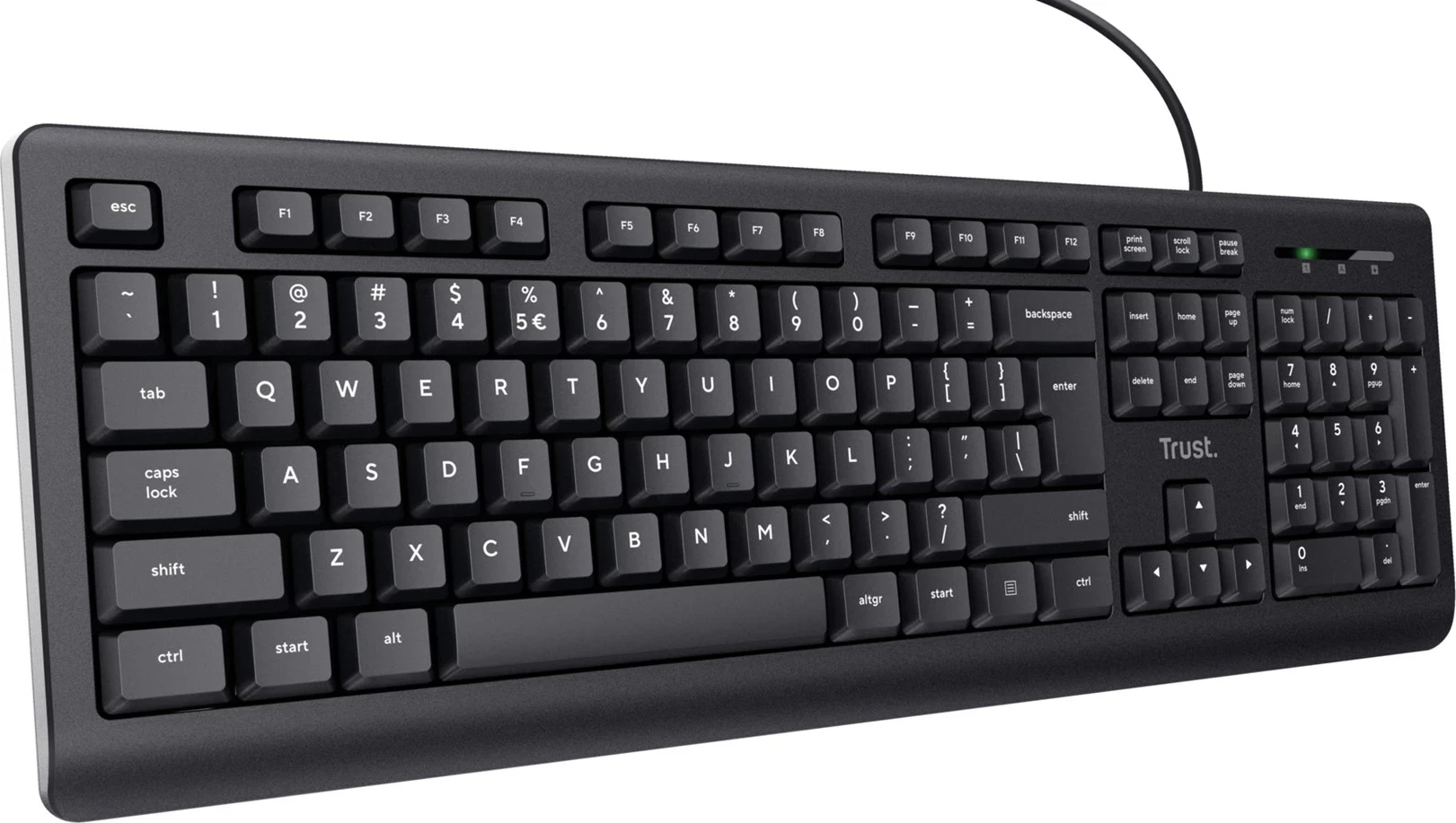 Tastaturë Trust TK-150 USB QWERTY, E zezë
