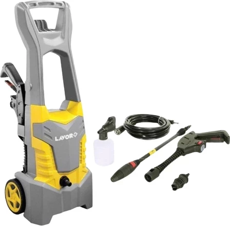 Pastrues me presion Lavorwash Fast Plus 130, 130 bar, 1800W, zorrë 4m, me shishe shampo, e verdhë/gri