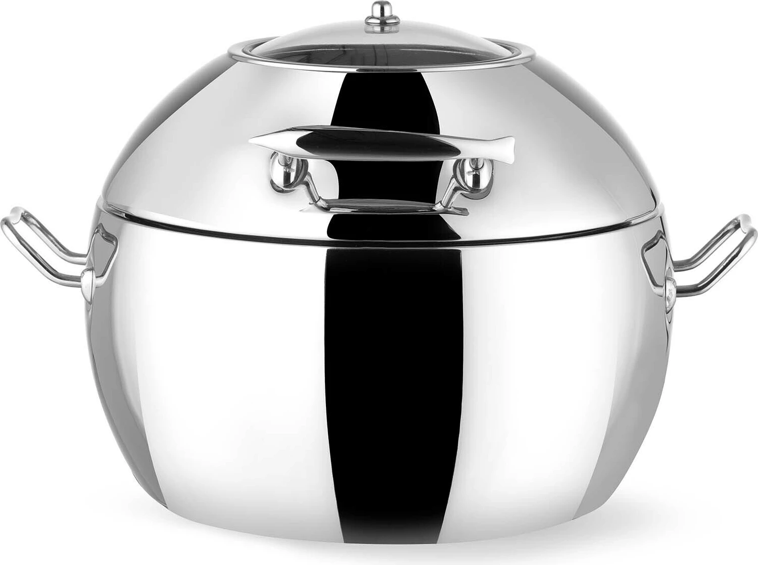 Enë ngrohëse bufeti Fine Dine Premium 11 L, inox, kapak xhami, argjend