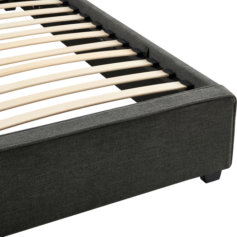 Krevat dopio Bedkapakoworld ngjyrë gri e errët 160x200cm