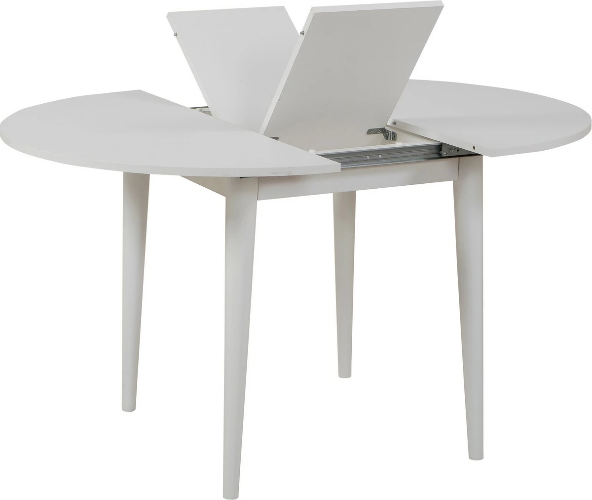 Set tavoline me karrige, e zgjatshme, 3 pjesë, Skye Decor, Vina 0701, e bardhë/gri