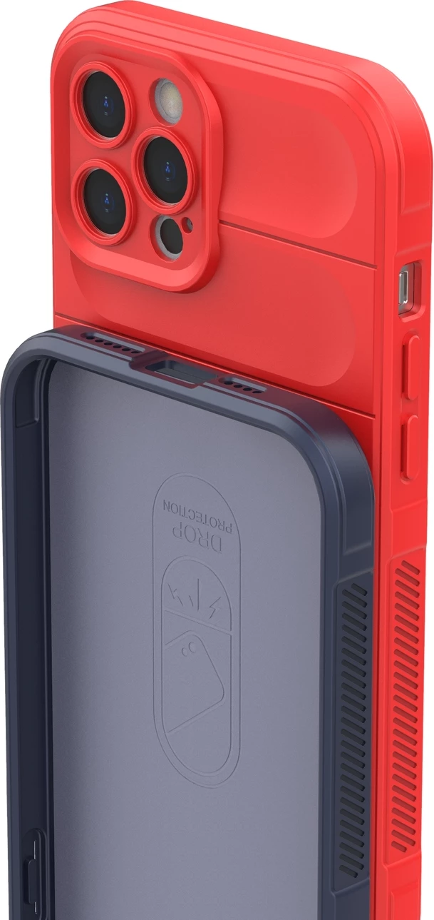 Mbështjellës Hurtel Magic Shield Case për iPhone 12 Pro Max, fleksibil, i blinduar, Kaltër e errët