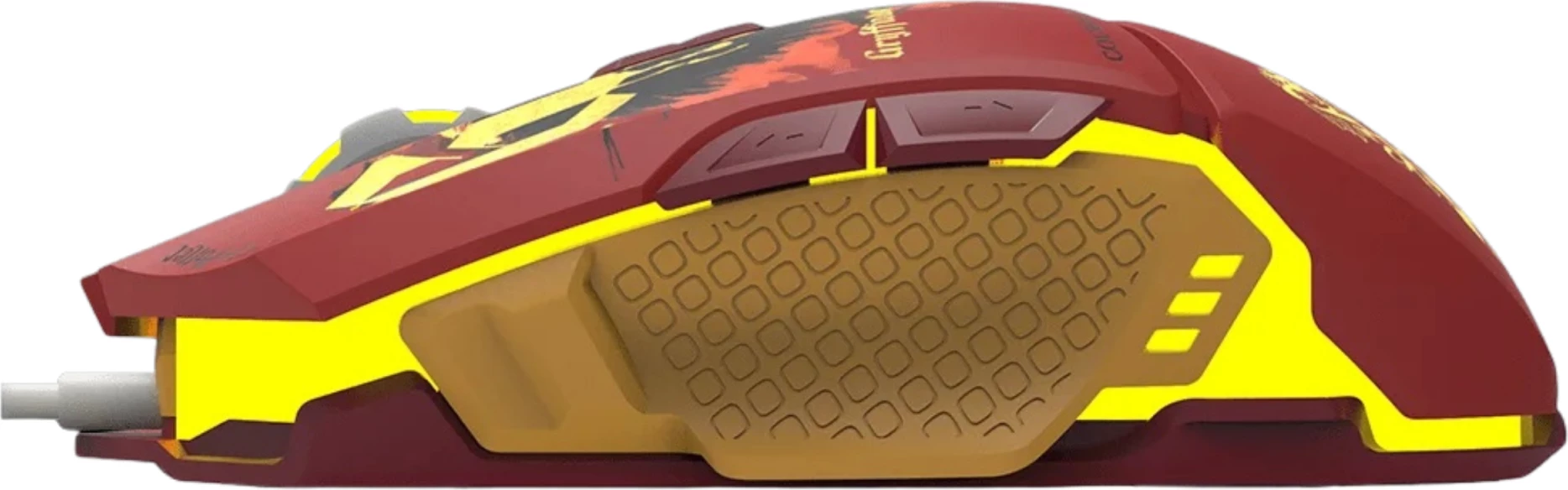 Maus gaming Spawn Harry Potter Gryffindor RGB 12800 DPI USB me kabllo, Kuqe/Ar