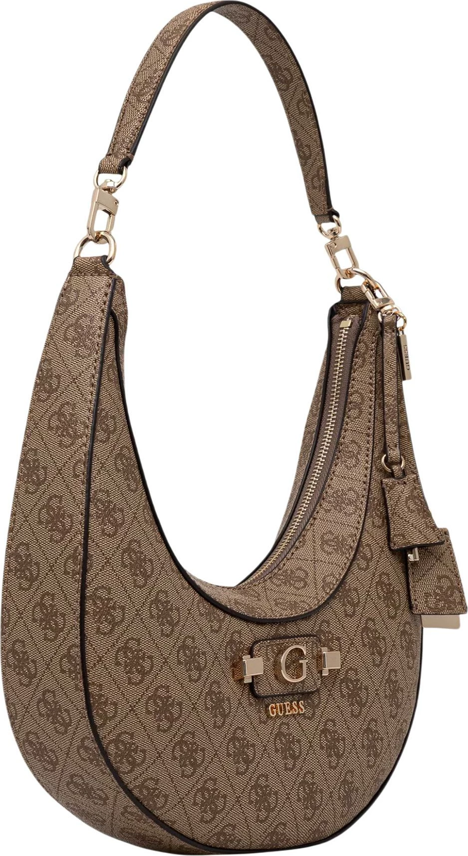 Çantë krahu Guess Coleen Logo Small SA HWSG97 49010 për femra, latte