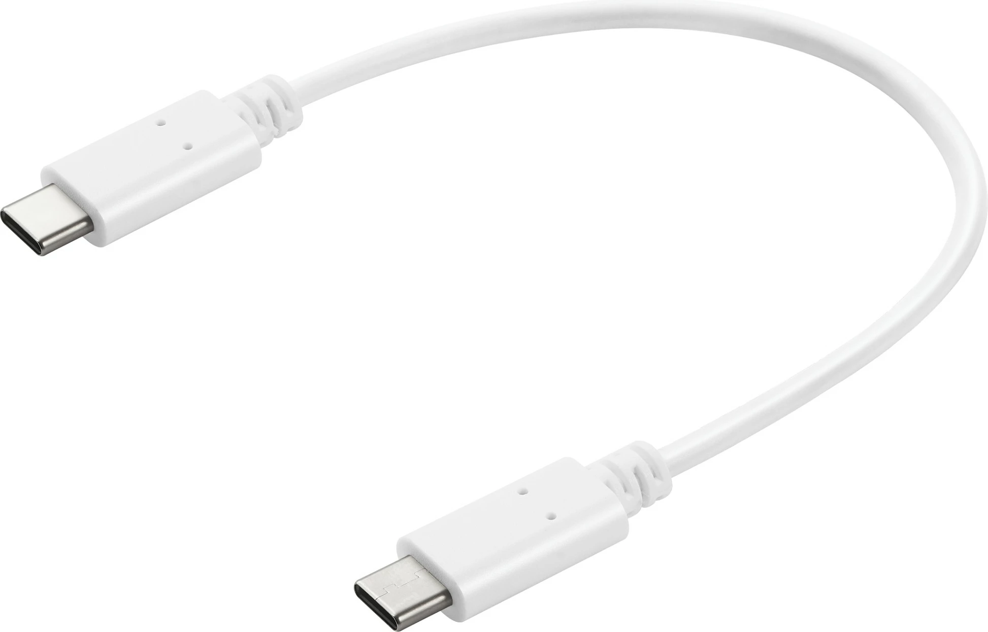 Kabllo USB-C SANDBERG 0.2m, USB-C në USB-C, e bardhë