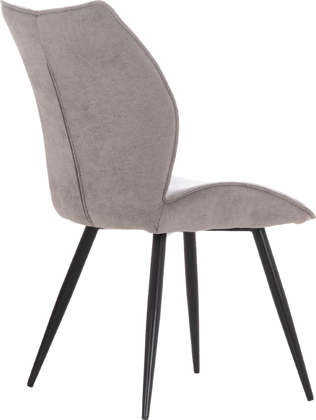 Karrige ngrënieje GAFF, material gri e lehtë, këmbë metalike të zeza, 50x67x89cm, set prej 2 copash