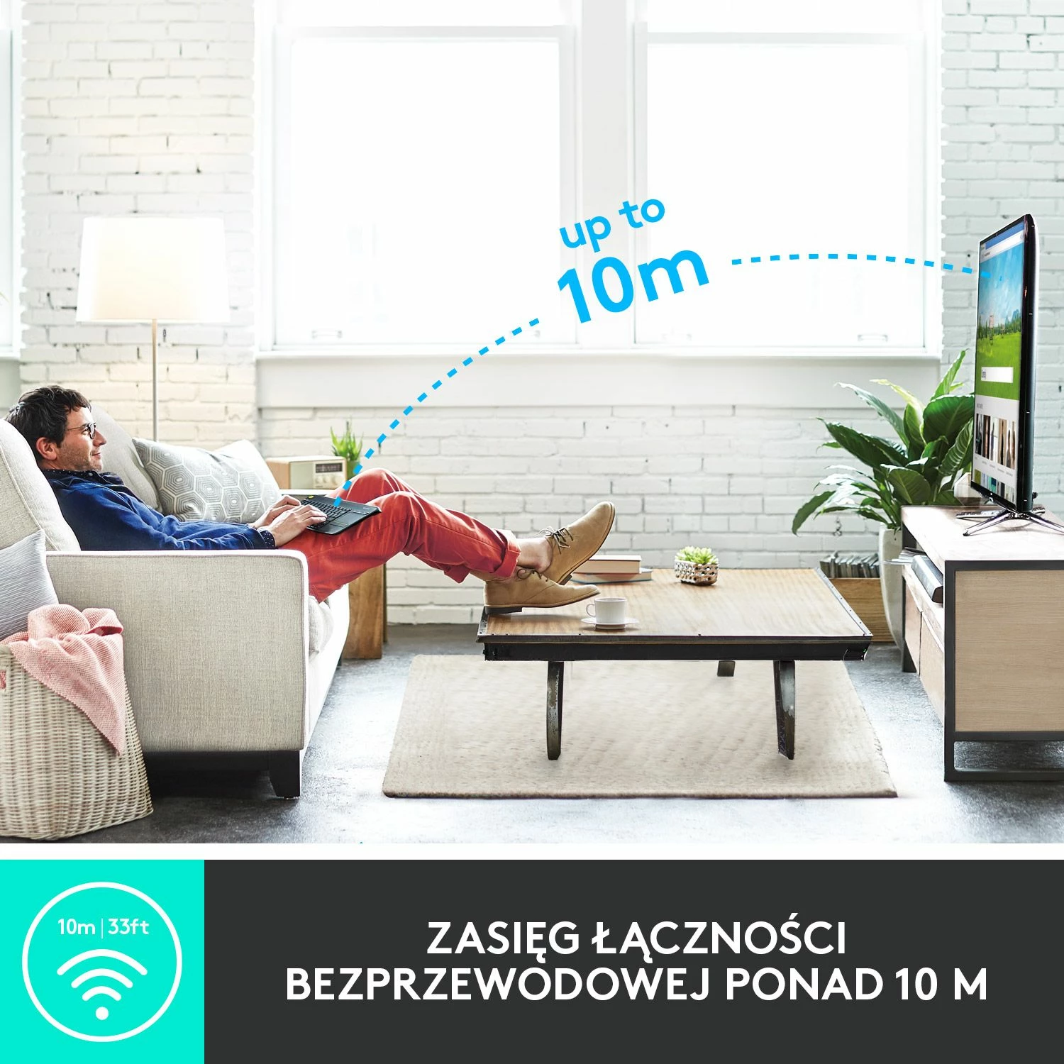 Tastierë pa tela Logitech K400 Plus 920-007145 me touchpad, US INTL, e zezë