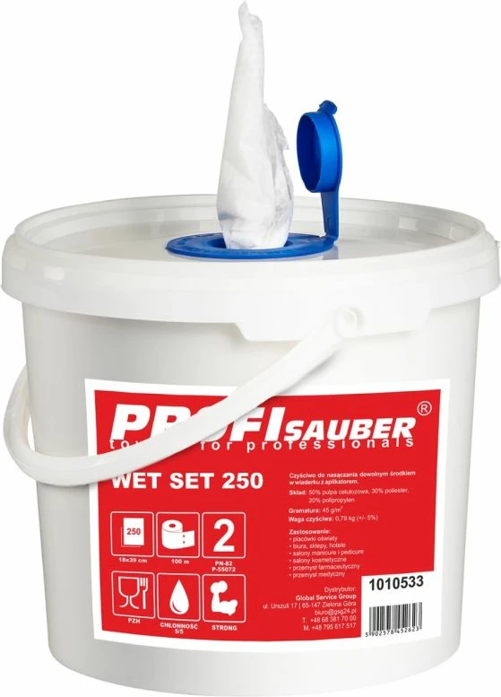 Set lecka profesionale ProfiSauber WET SET 250 me kovë dhe dozator