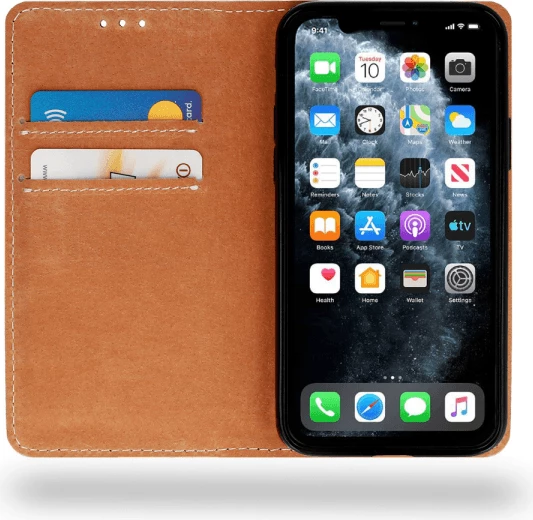 Mbështjellës flip lëkure ONASI 17183 për Samsung Galaxy A34, me magnet, stand dhe xhepa kartelash, i kuq