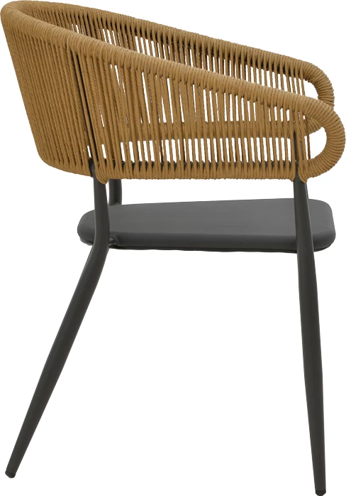 Tavolinë me karrige Nares-Raven set prej 7 copash alumini dhe dru i përzier në ngjyrë natyrale 180x90x72.5cm