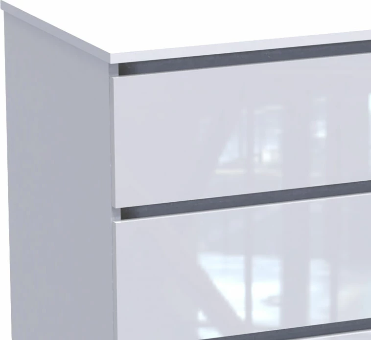 Komodë Dicama mdf ngjyrë e bardhë 85.5x47x98cm