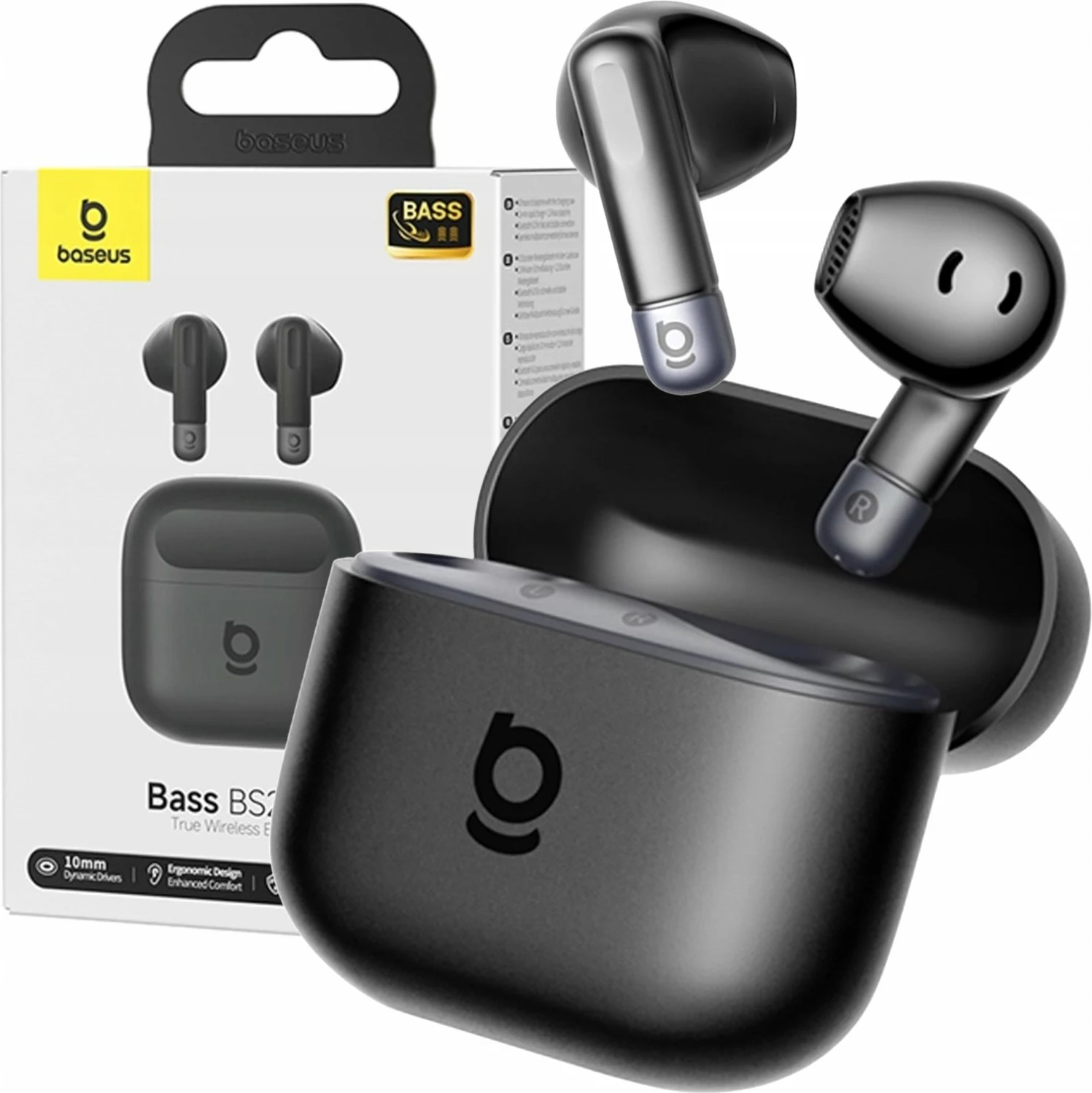 Kufje Baseus Bass BS2 Lite TWS, 10mm, Bluetooth 6.0, IP55, deri 40 orë, të zeza
