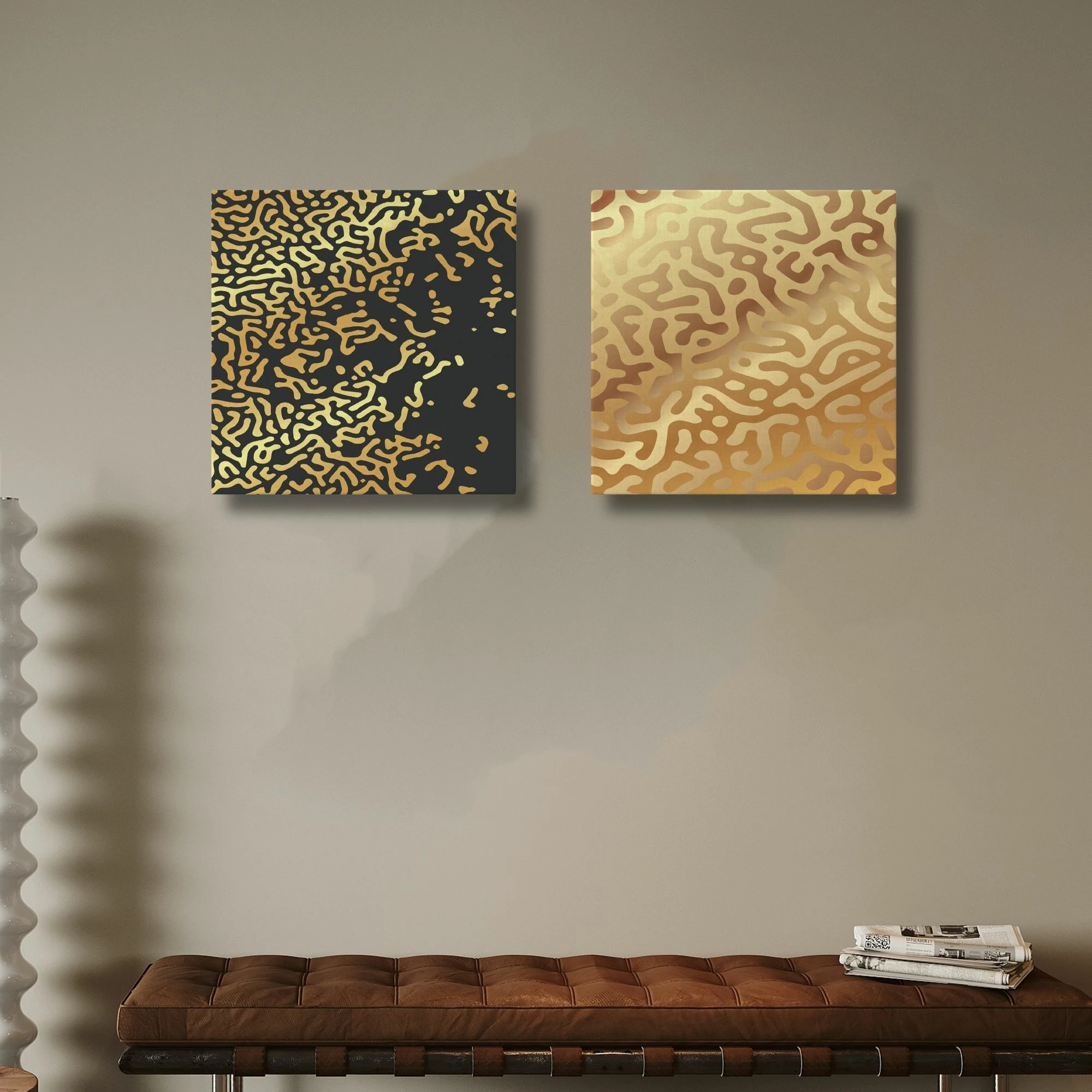 Pikturë dekorative në kanavacë (2 copë), Wallity, ASR2-CNV25-18, 40x40
