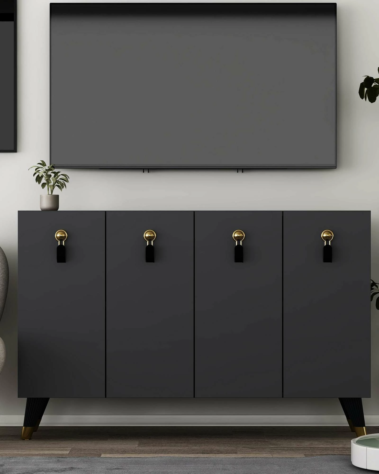 Konsol Skye Decor, anthracite, gold, 8179KM-32