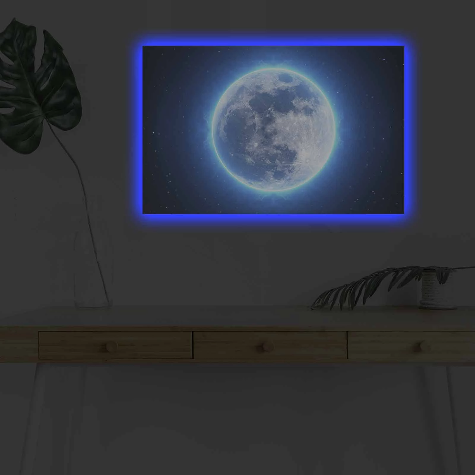 Pikturë dekorative në kanavacë me LED, NASA-023, shumëngjyrëshe, 45x70cm