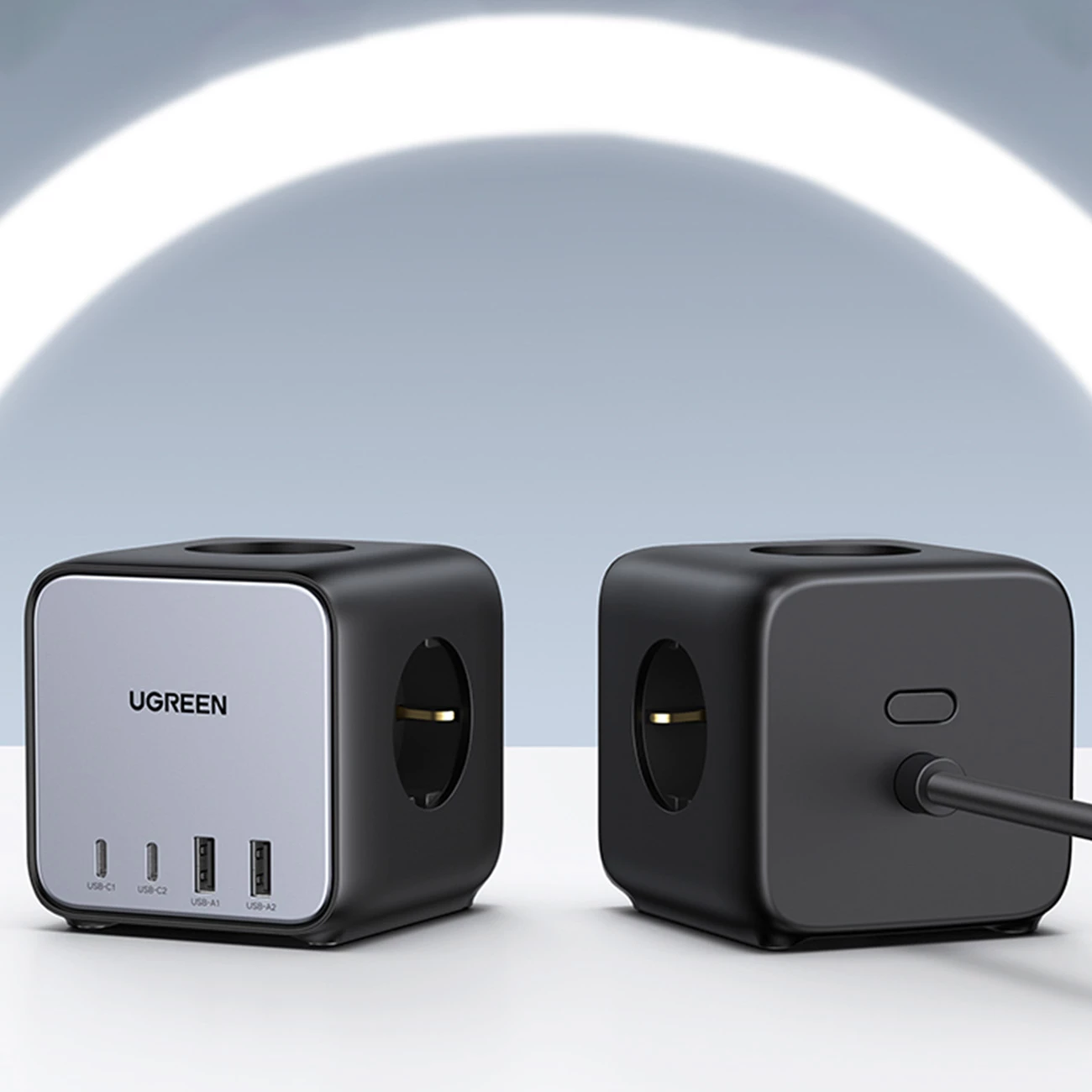 Prizë kube Ugreen CD268, 65W, 3x AC, 2x USB-C, 2x USB-A, 1.8m, e zezë