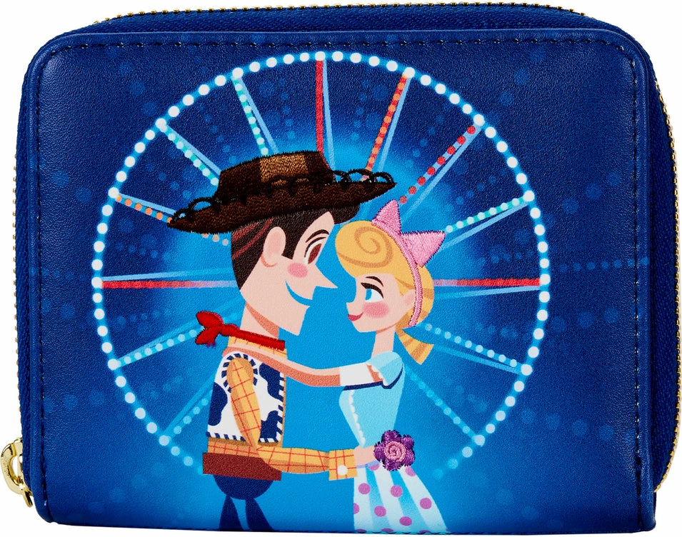 Portofol me zinxhir Loungefly Pixar Moment Toy Story Woody & Bo Peep, 12.7 x 10.16 x 2 cm, blu