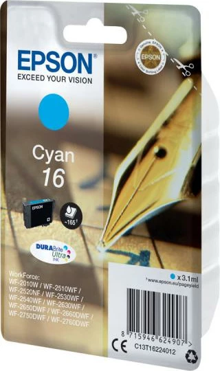 Patron boje, Epson, 16 C13T16224012, standard, cyan