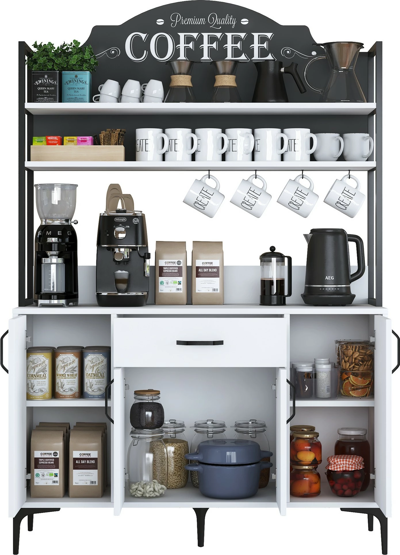 Dollap multifunksional, i bardhë, JE130 - 2987