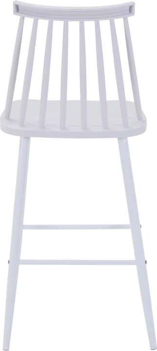 Karrige për bar Aurora I pp, ngjyrë e bardhë, këmbë metali të bardha, 42x47x99cm