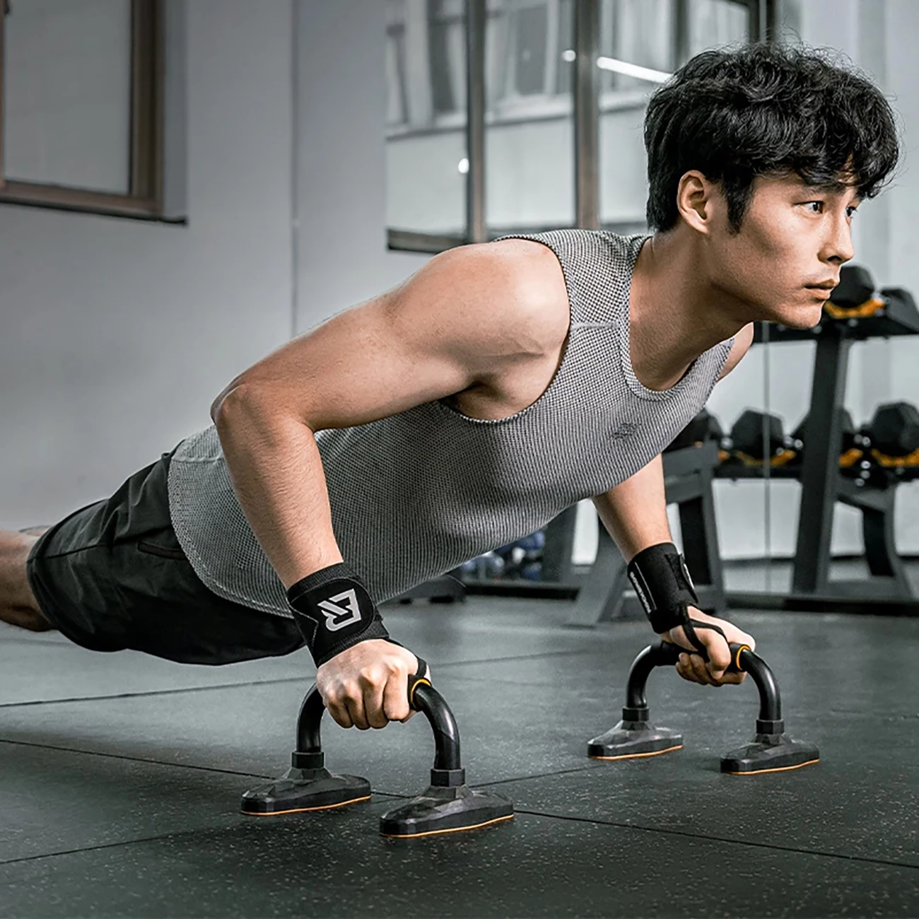 Bandazh kyçi sportiv, Rockbros, 0431001, gjerësi 8 cm, gjatësi 56 cm, set 2 copë, e zezë