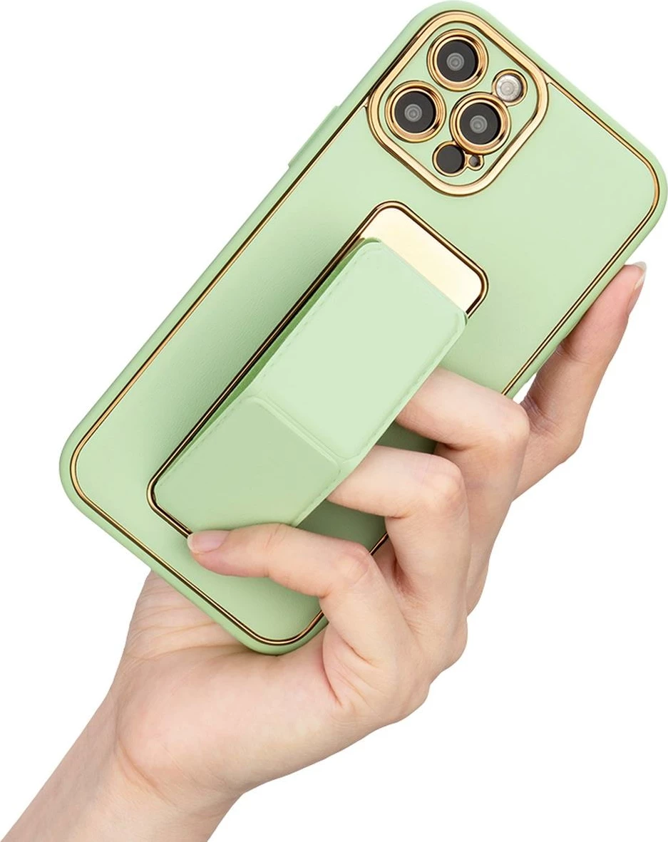 Mbështjellës Hurtel Kickstand Case për Samsung Galaxy A12 5G, silikon, rozë