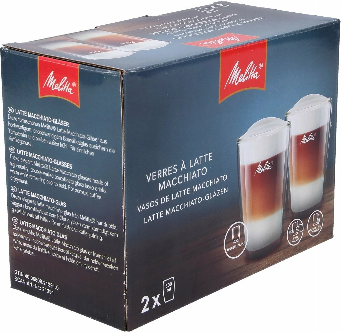 Gotë latte termale Melitta 6761118 300 ml, transparente, set 2 copë
