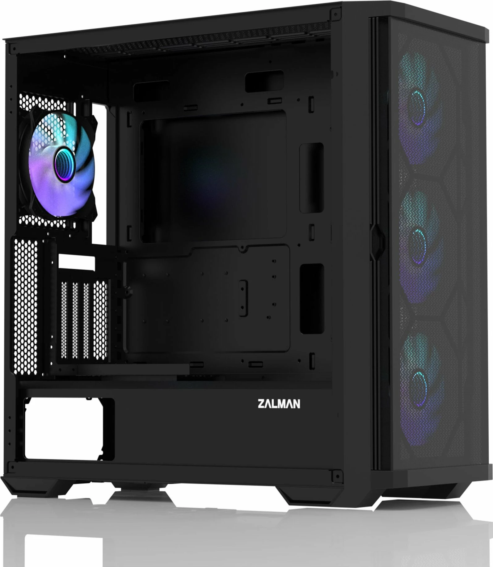Kasë Zalman Z10 Duo Midi Tower për ATX/mATX/Mini-ITX, 2x2.5" + 2x3.5", 2xUSB 3.0, USB-C, pa PSU, e zezë
