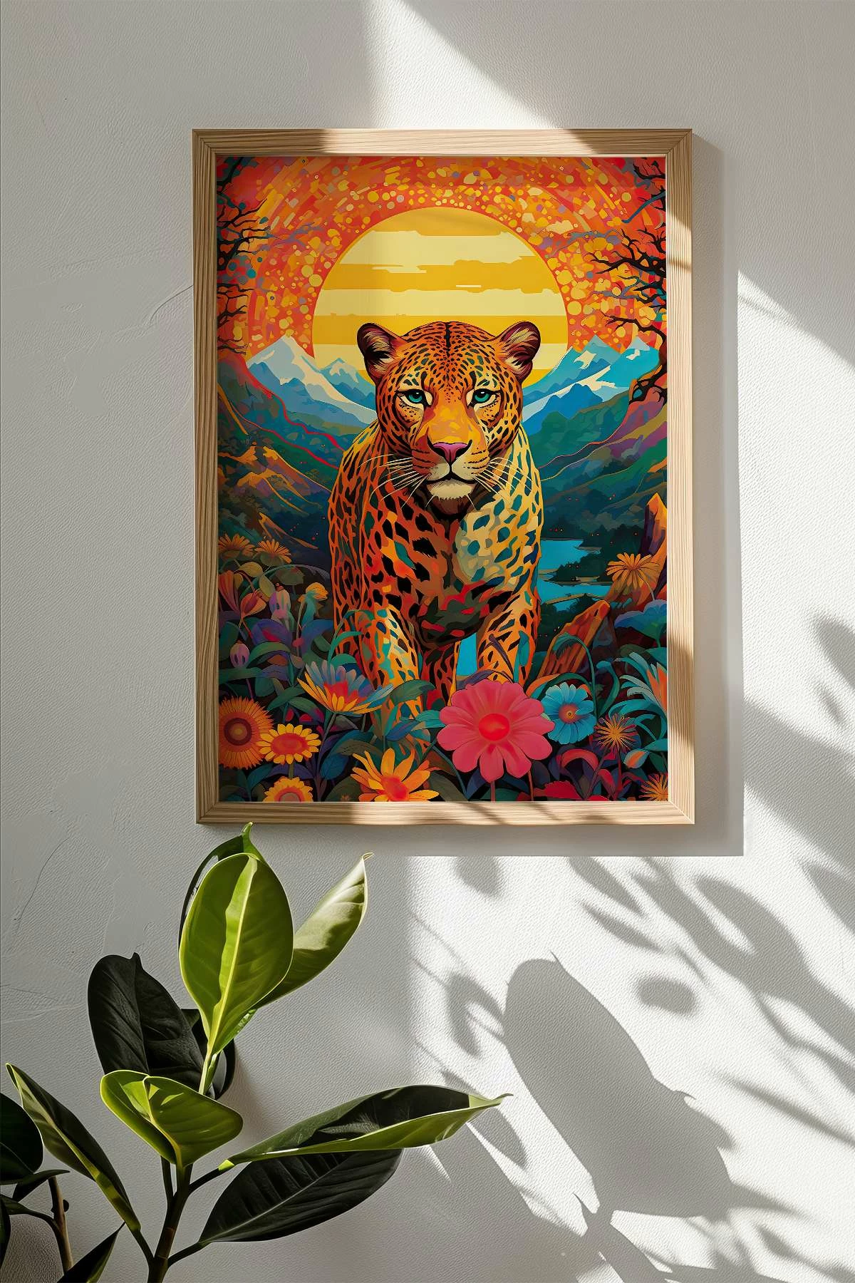 Pikturë dekorative me kornizë, shumëngjyrëshe, Wallity, Mscartmdl7, 33x48cm