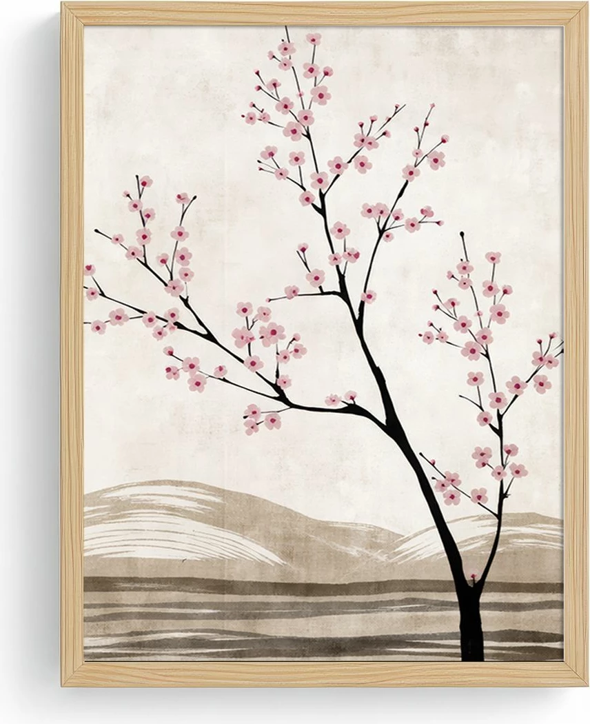 Pikturë dekorative me kornizë MDF, Wallity, Huhu741, 50x35cm