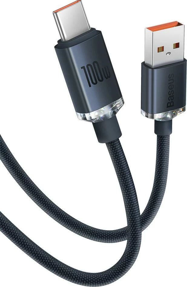 Kabllo USB-A në USB-C Baseus Crystal Shine CAJY000505 2 m 100 W, vjollcë