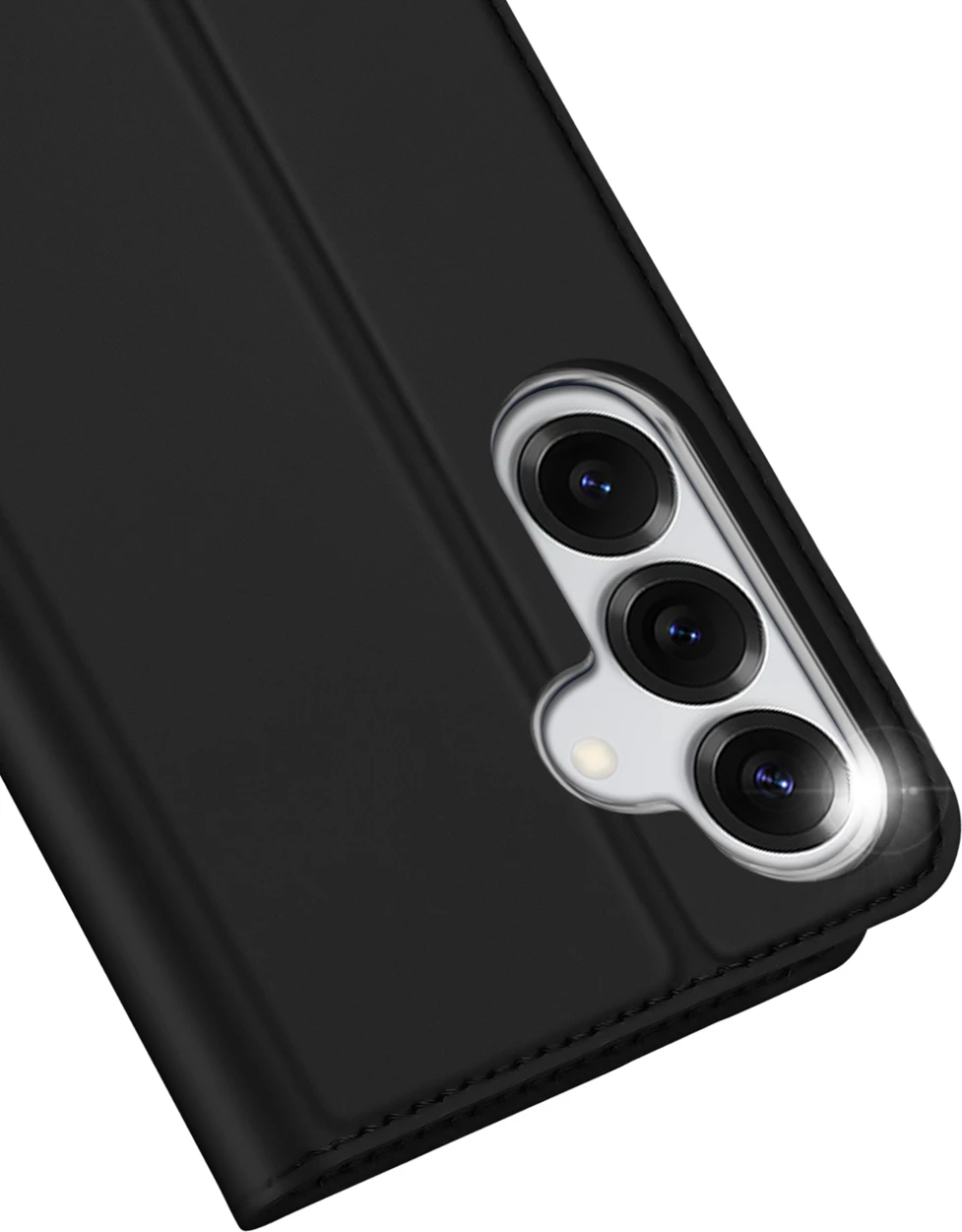 Mbështjellës Dux Ducis Skin Pro për Samsung Galaxy S25+, me xhep kartelash, i zi