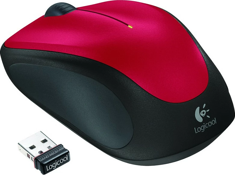 Maus Logitech M235, Wireless, Optik, i zi, i kuq