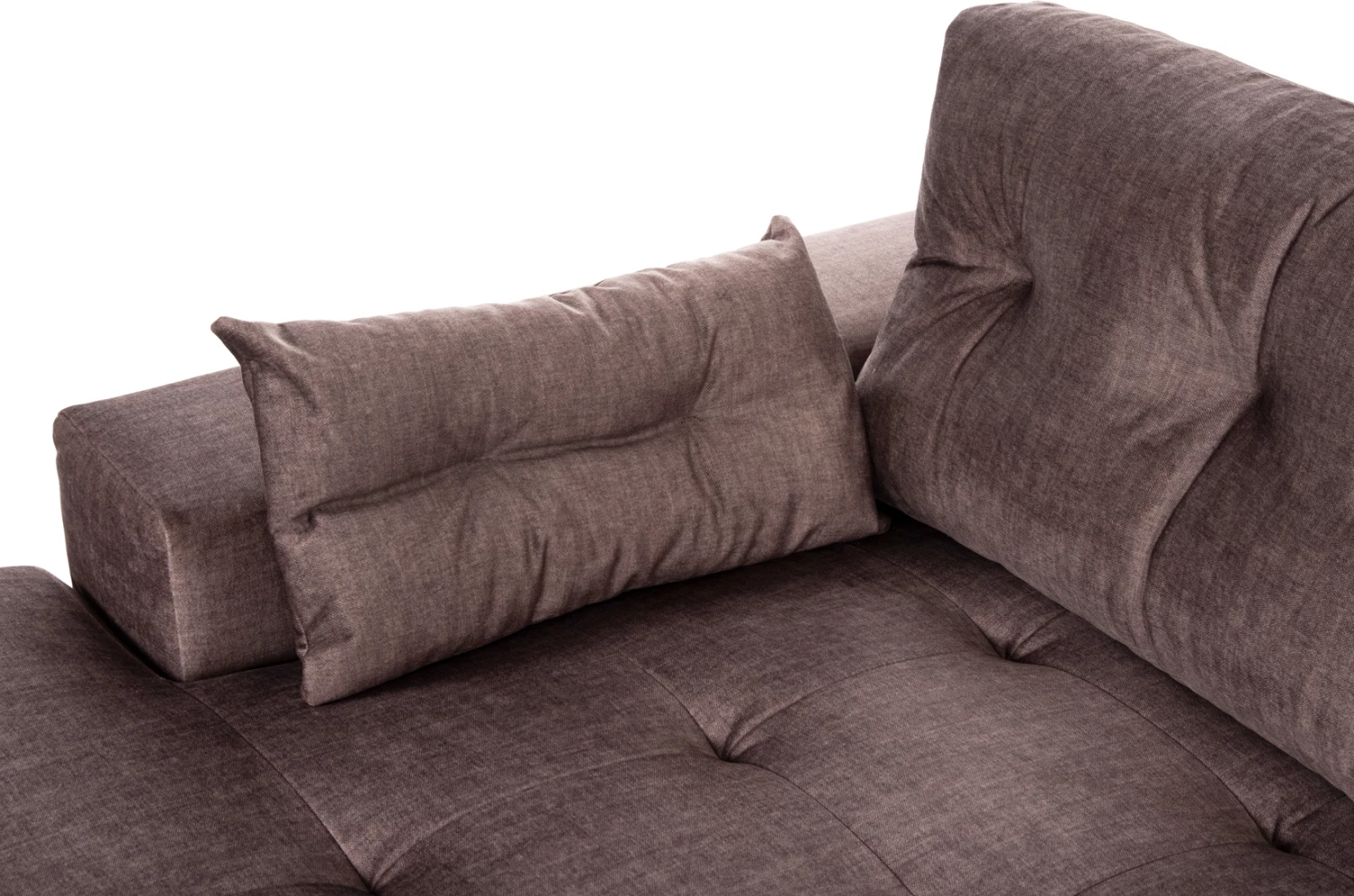 Divan-krevat qoshe (majtas) me hapësirë ruajtëse CLANCY FH3281.03L stof kafe 308x181x92H cm