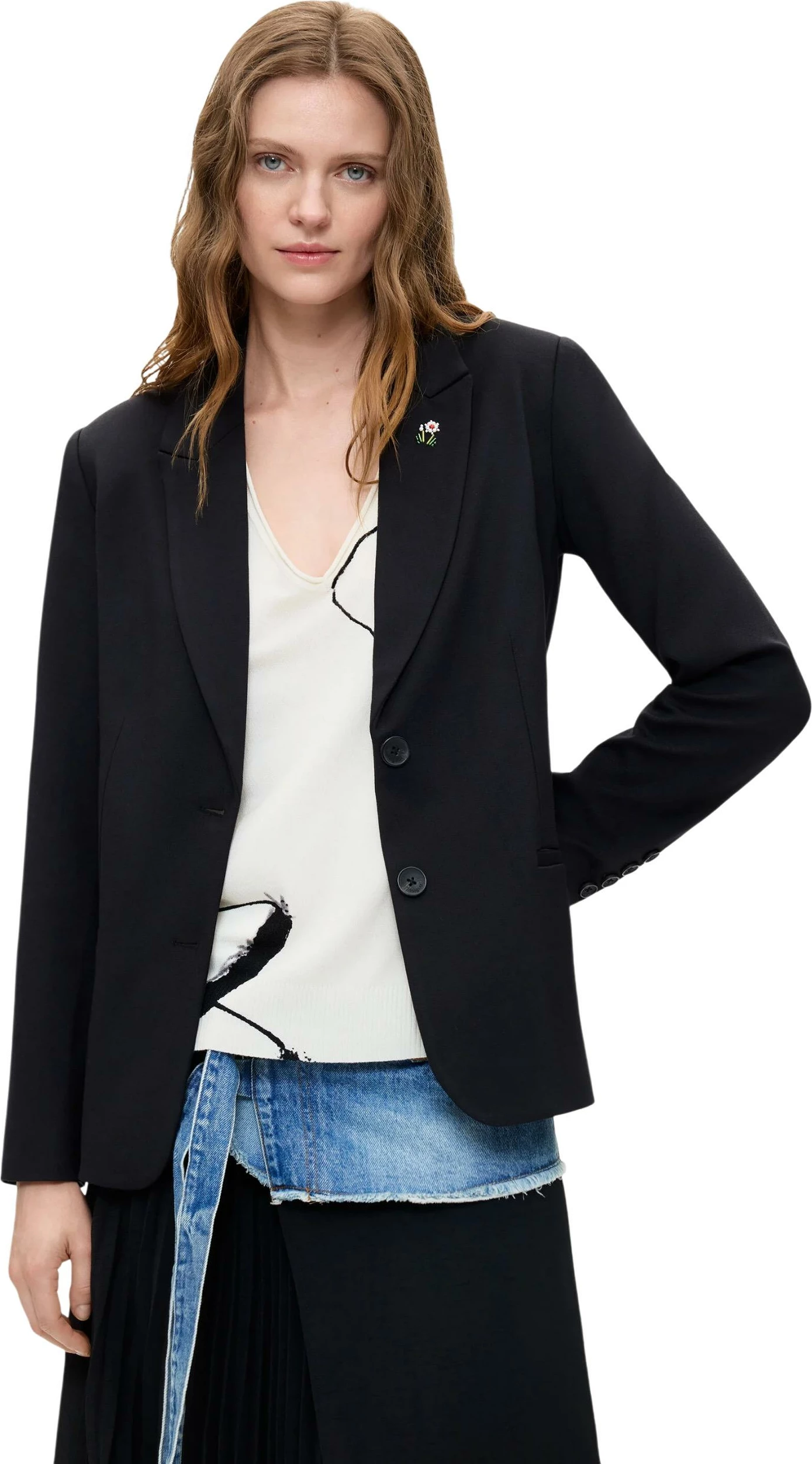 Blazer për femra Desigual AME_NINO 26WWEW46, i zi [Madhësia: S]