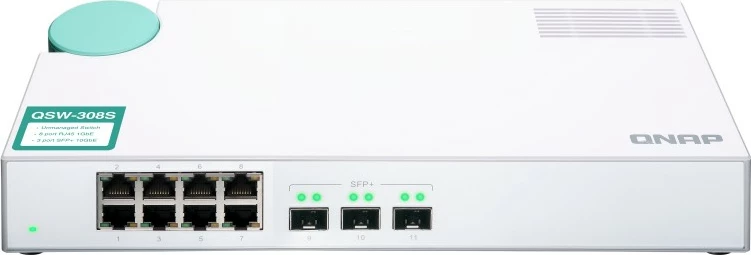 Switch QNAP QSW-308S, Gigabit Ethernet, i bardhë
