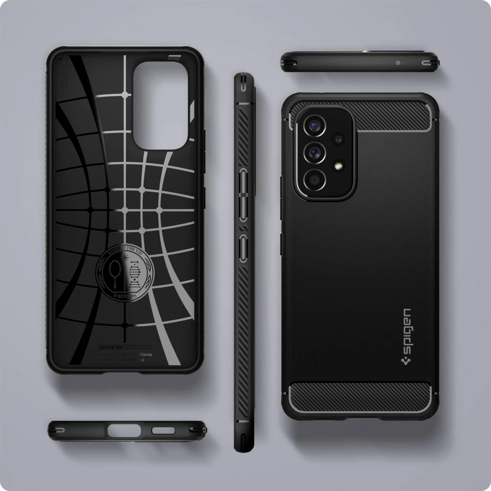 Mbështjellës Spigen Rugged Armor për Samsung Galaxy A53 5G, i zi