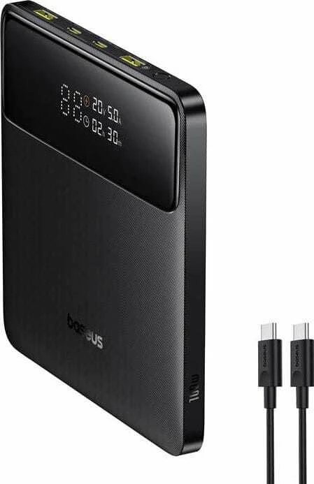 Powerbank Baseus Blade H1 20000mAh 100W me ekran, 2x USB-C/2x USB-A, zi