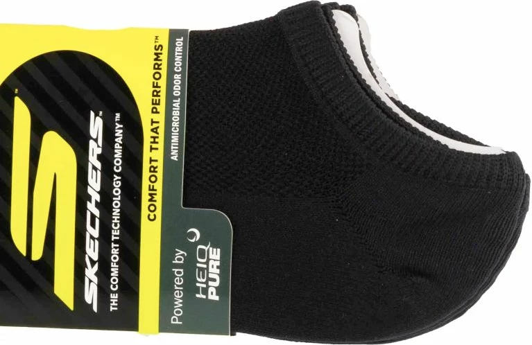Çorape për meshkuj Skechers Microfier S101715-HBLK, të zeza, set prej 3 copë [Madhësia: 41 - 46]