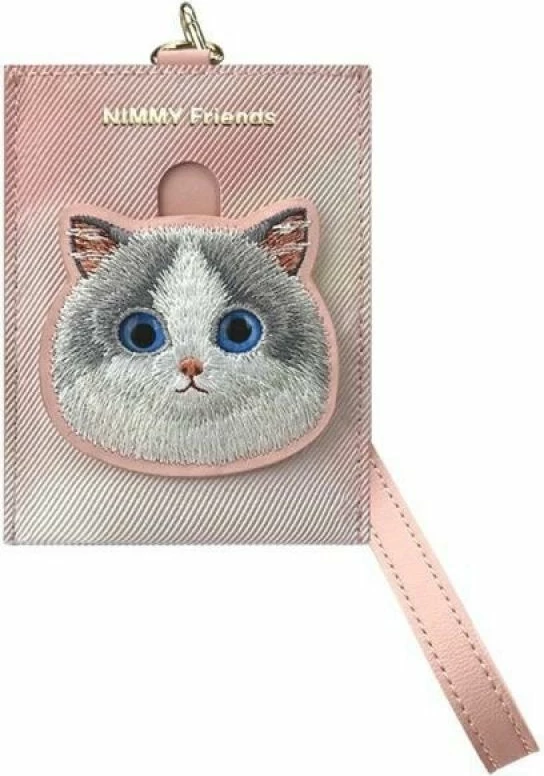 Portofol kartelash Nimmy Big Eyed Pet 2.0 Cat, rozë