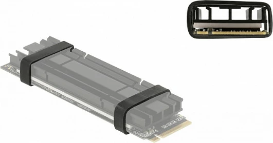 Unazë gome DeLOCK për fiksim M.2 SSD dhe heatsink, 10 copë, e zezë